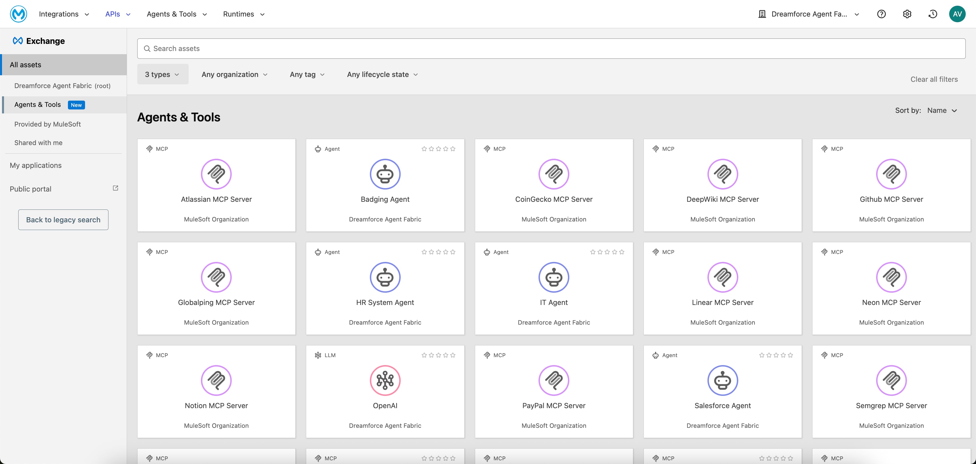 Agent Registry Screenshot