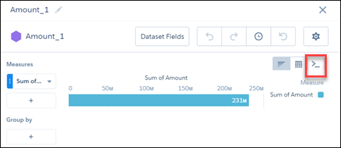 Click the SAQL Mode button
