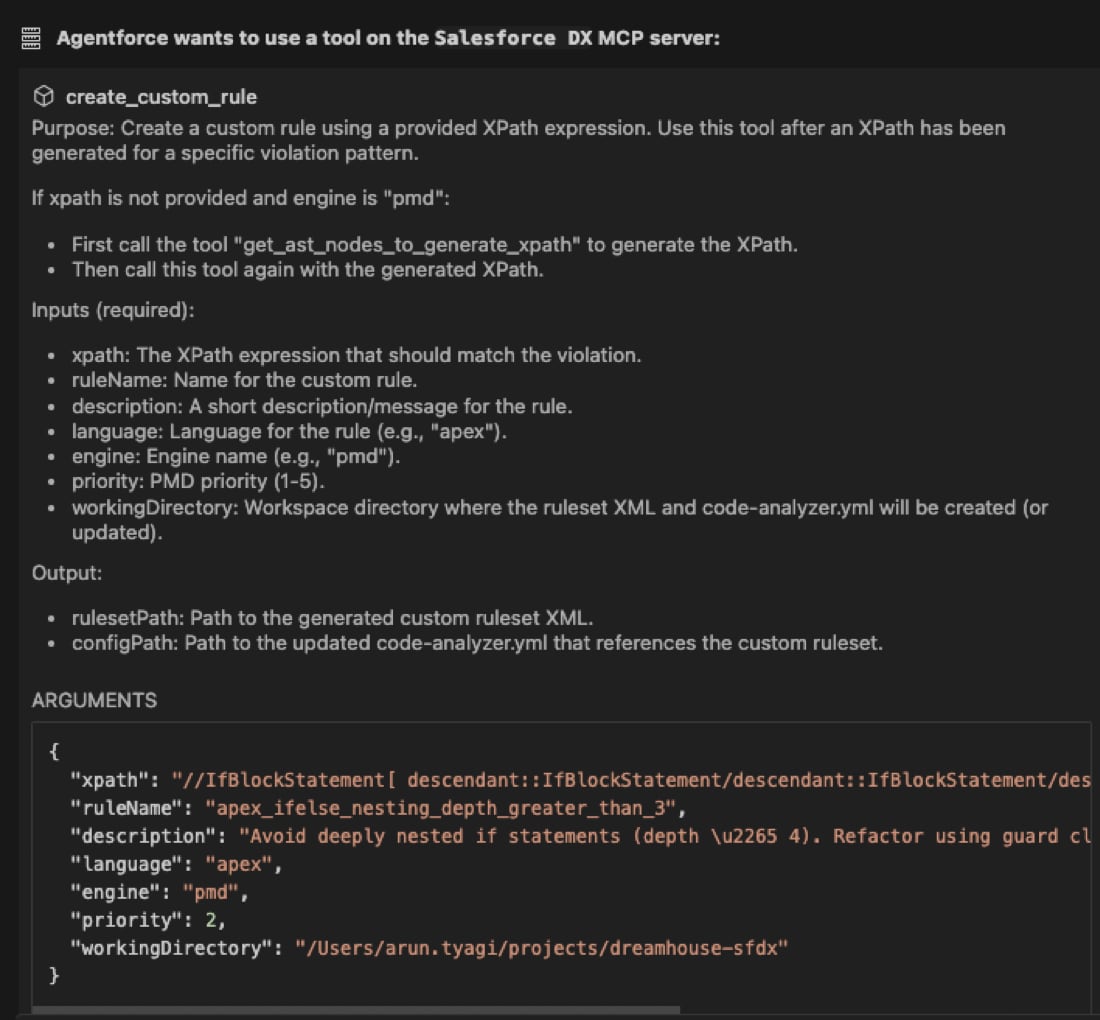 MCP client generates xpath query