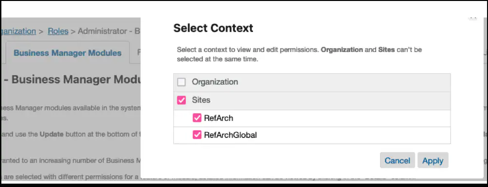 Select Context Sites