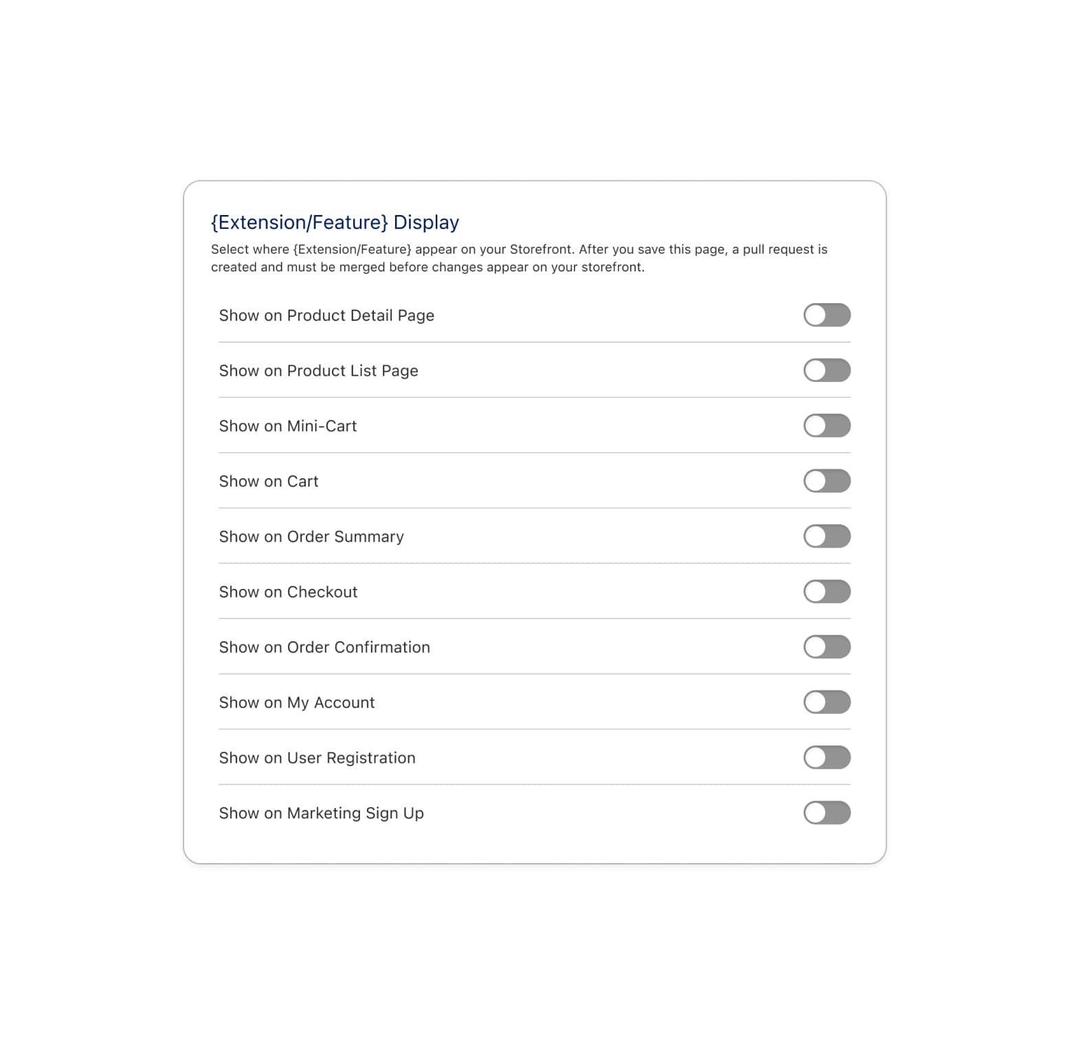 Storefront Component Visibility component in Business Manager