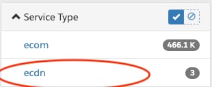 Log Center Service Type ecdn