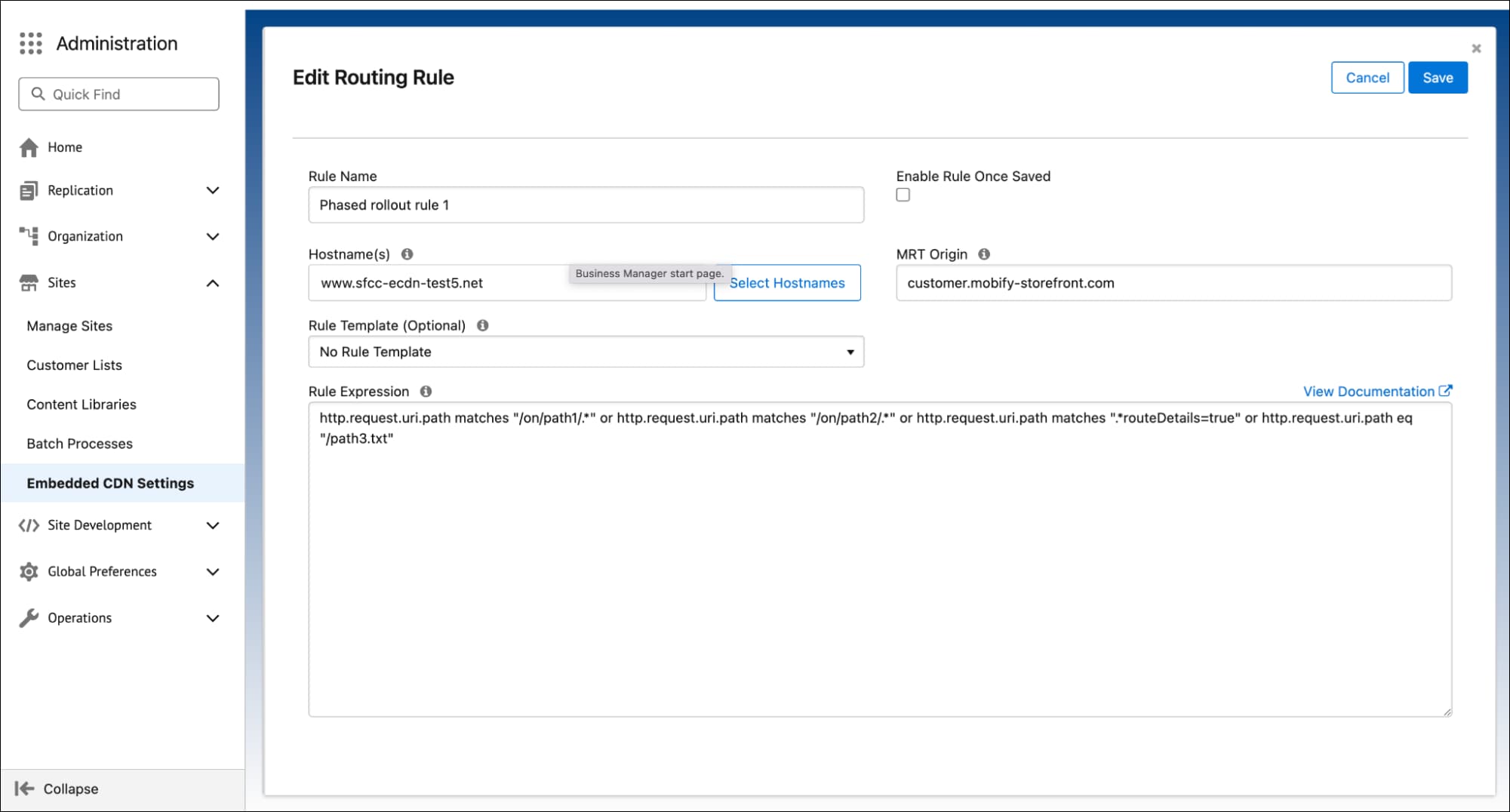 Associated screenshot