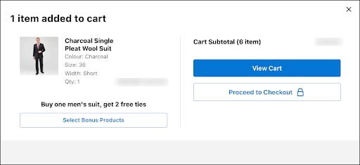 Choice of bonus products