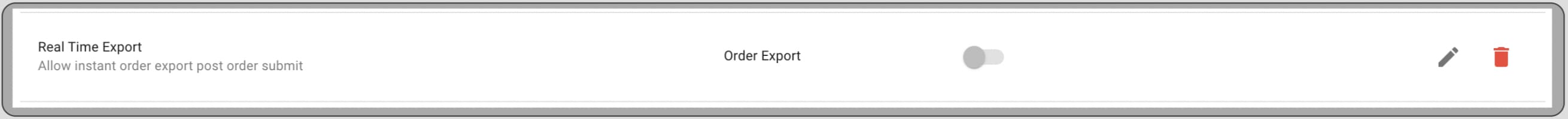 A screenshot shows the option for enabling the real time export.