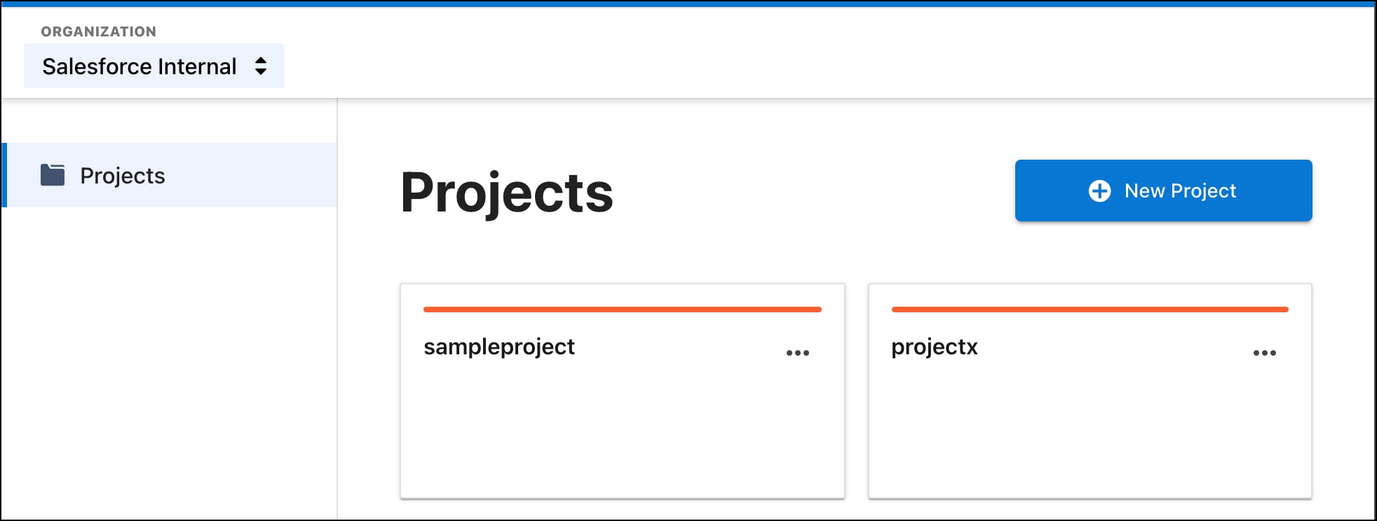 Find a project in Runtime Admin