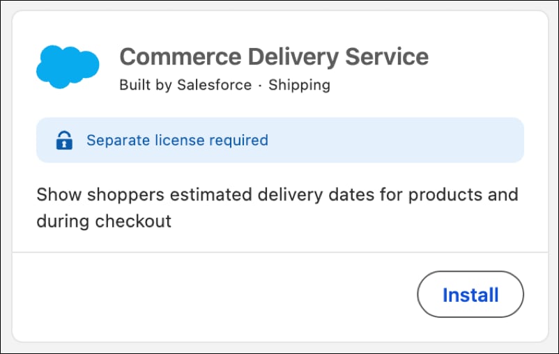 Install Commerce Delivery Service