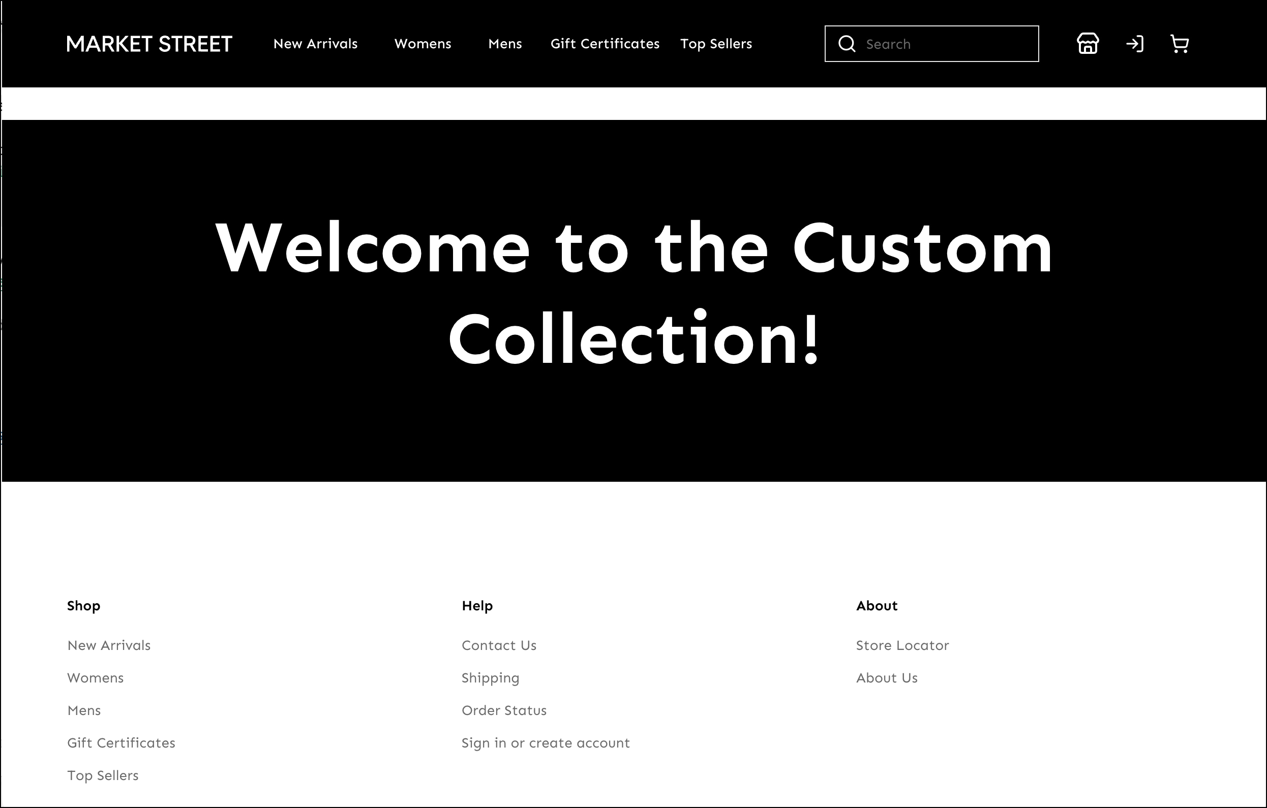 New page in Storefront Next displays the products by category