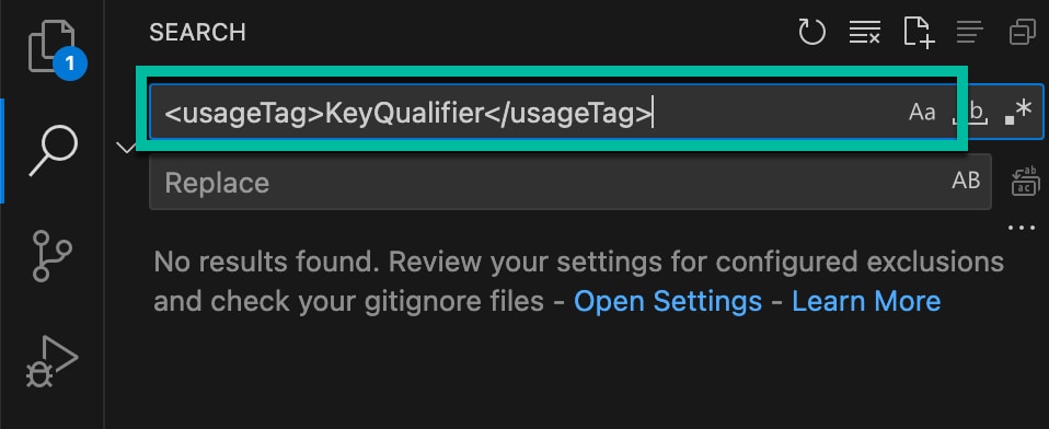 Use Key Qualifier tag to remove files