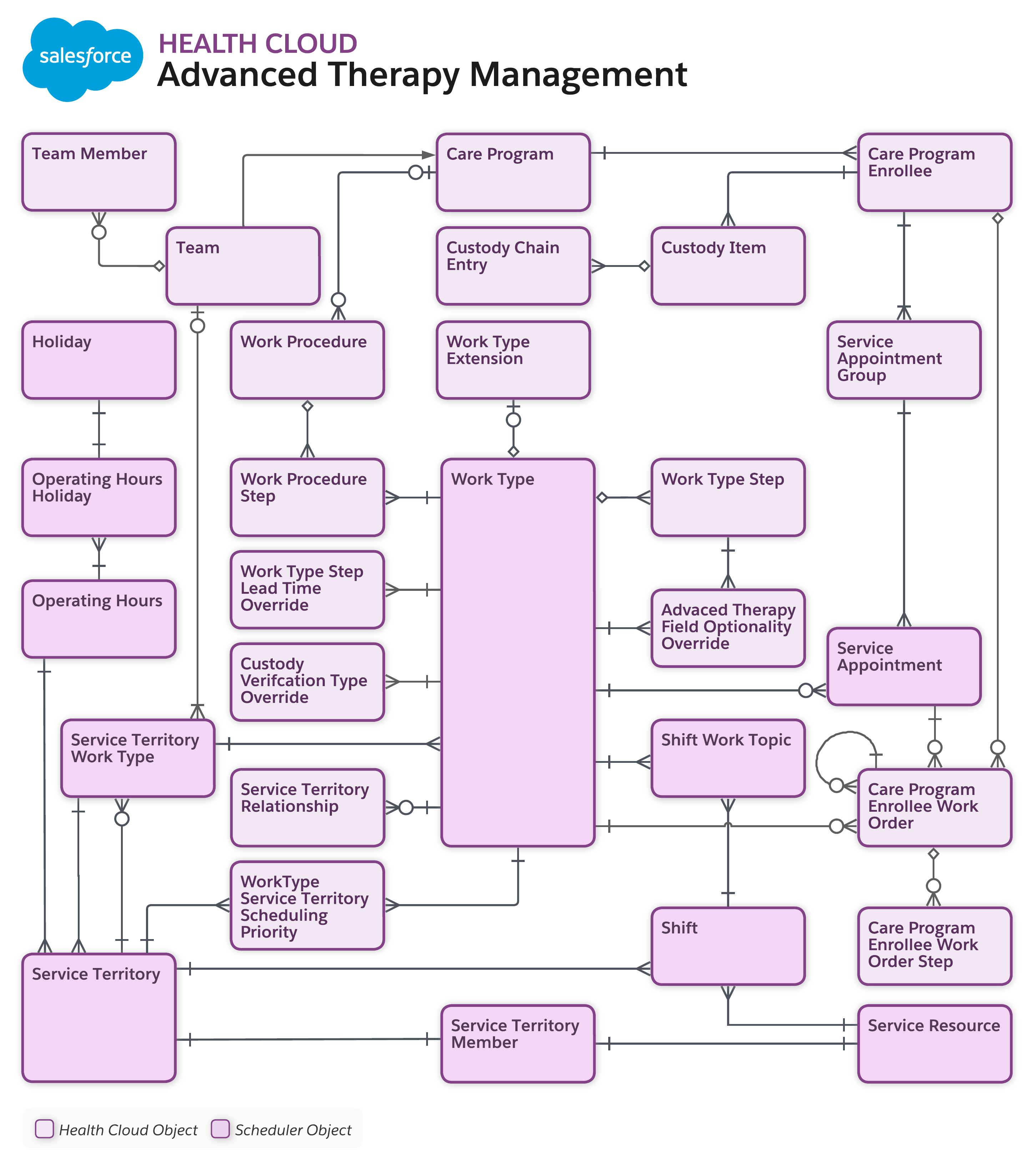 Data model diagram for Advanced Therapy Management