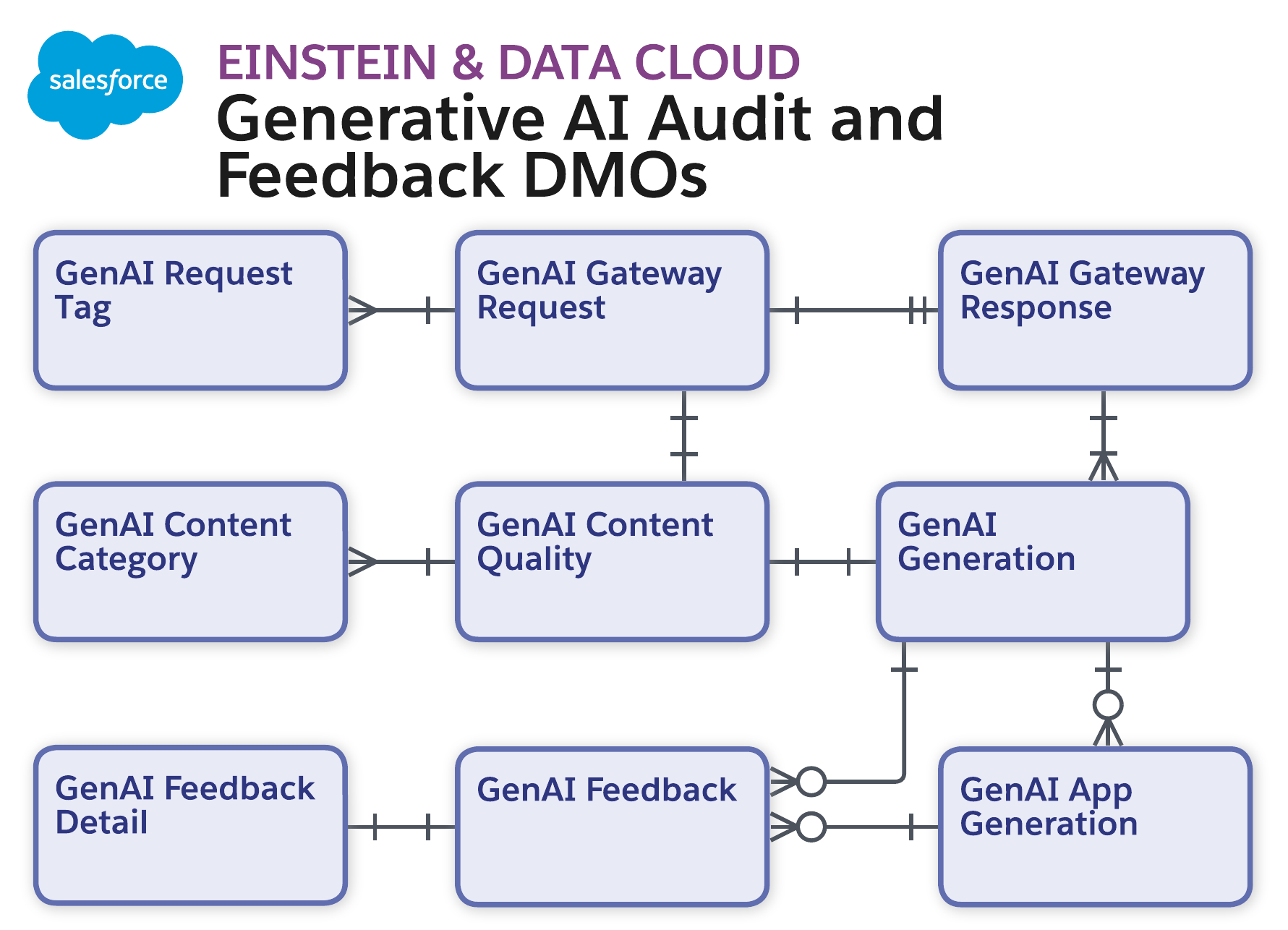 Data model diagram for Generative AI Audit & Feedback