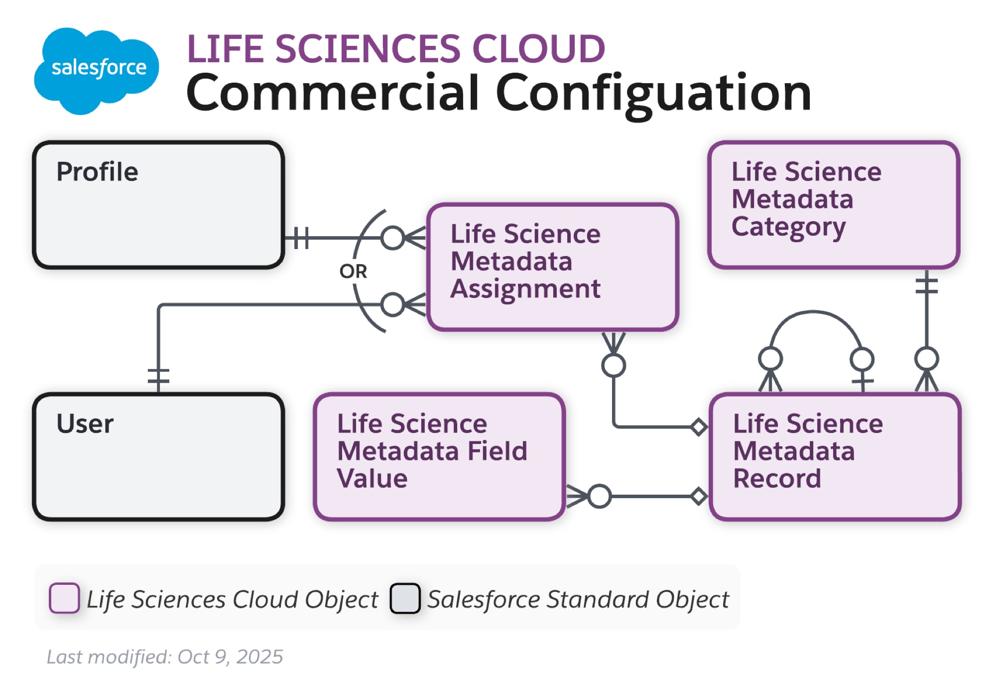 Data model diagram for Commercial Configuration