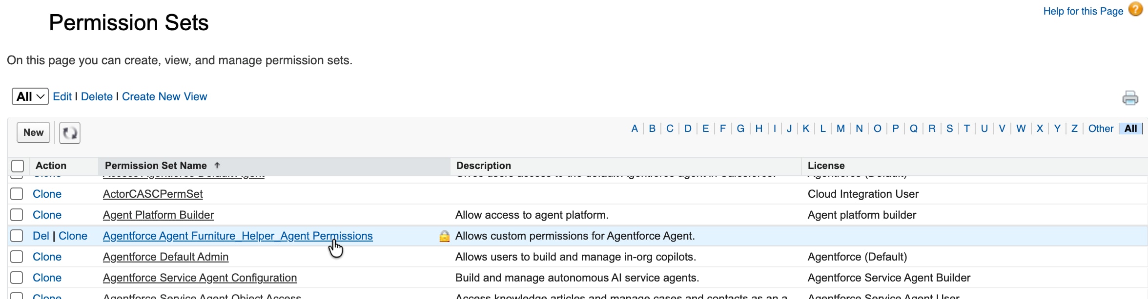 Find Agent Permission Set