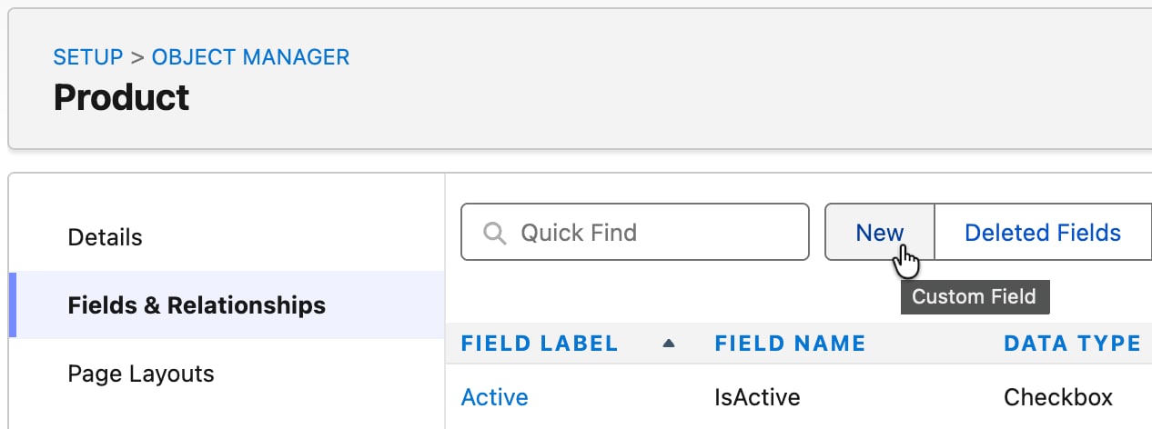 Fields and Relationships