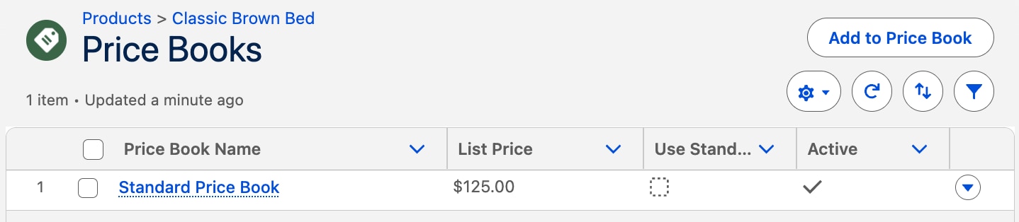 Price Books Example