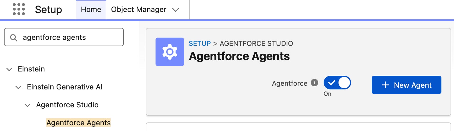 Agentforce Setup Search