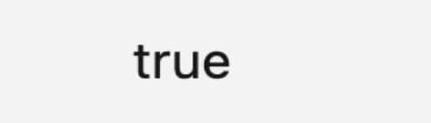 Text displaying the boolean value 'true'.