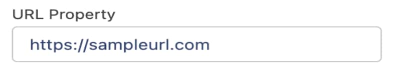 A field with a sample URL entered.