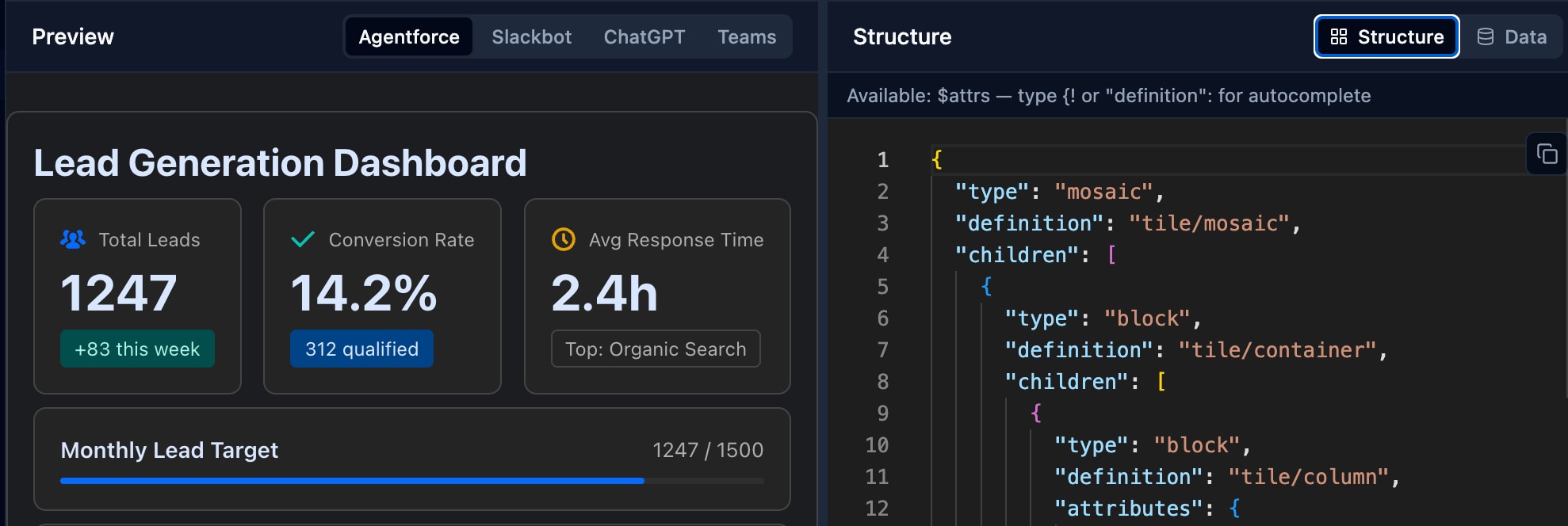 Widgets preview and editor in HXL playground