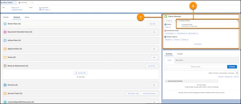 A representation of the Interest Tags assigned to a Salesforce object record.