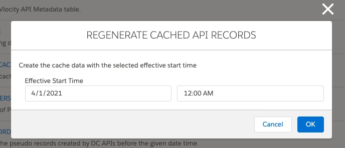 Regenerate Cached API Records