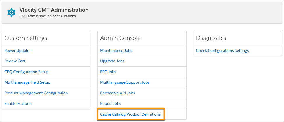 Cache Catalog Product Definitions