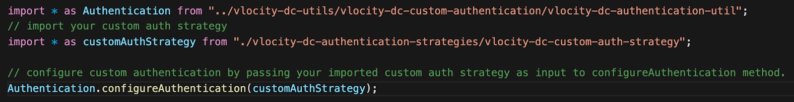 Configure a custom authentication