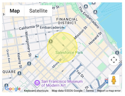 Map with circle marker