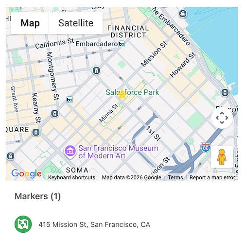 Map with a custom icon marker