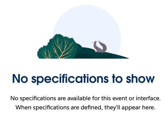 No specifications to show