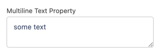 A multiline text field with sample text entered.