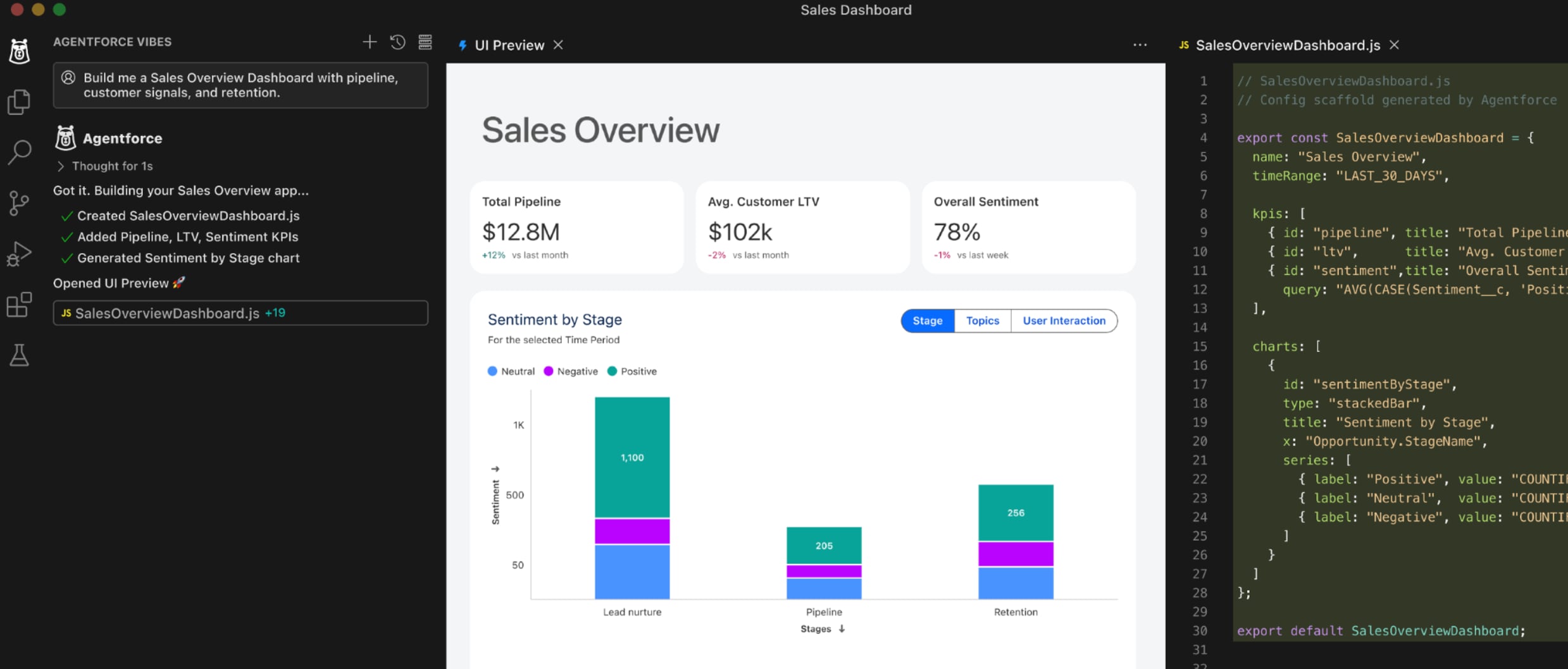 Screenshot of the Lightning Preview panel in a sample project.