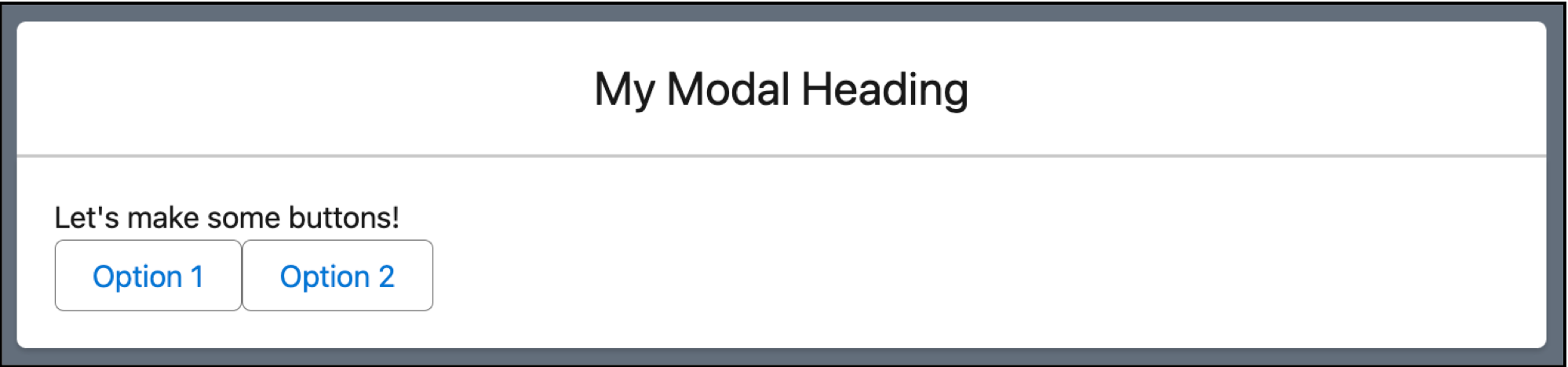 The modal dialog myModal