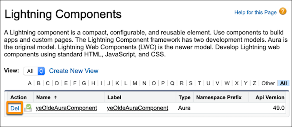 Lightning Components in Setup