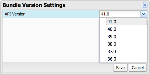 Set the API version of a component bundle