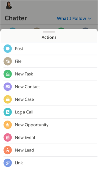 Create Quick Order action in the action menu