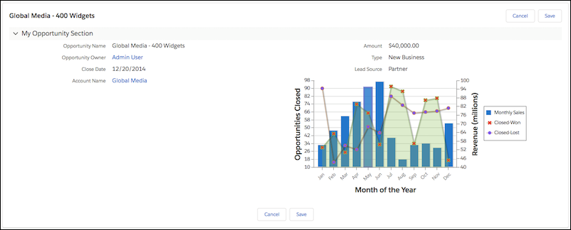 Visualforce page with the lightningStylesheets attribute set to true. The UI matches Lightning Experience.