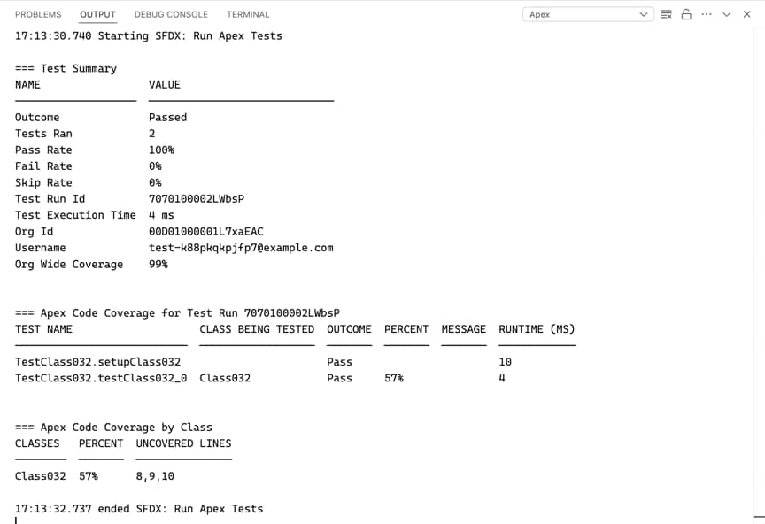 store only aggregate code coverage setting unchecked