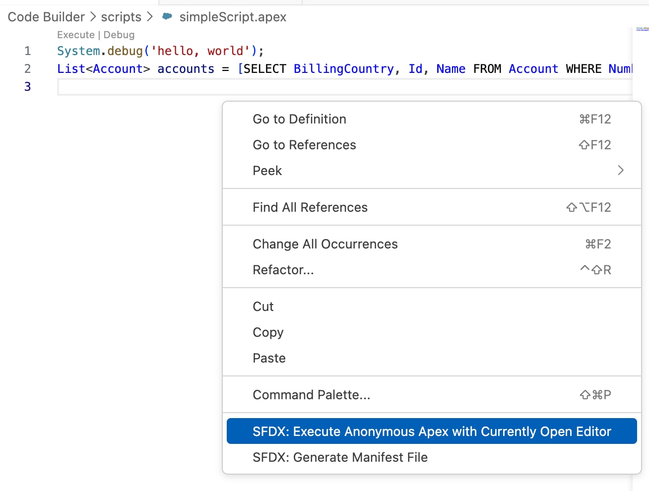 Run anonymous script
