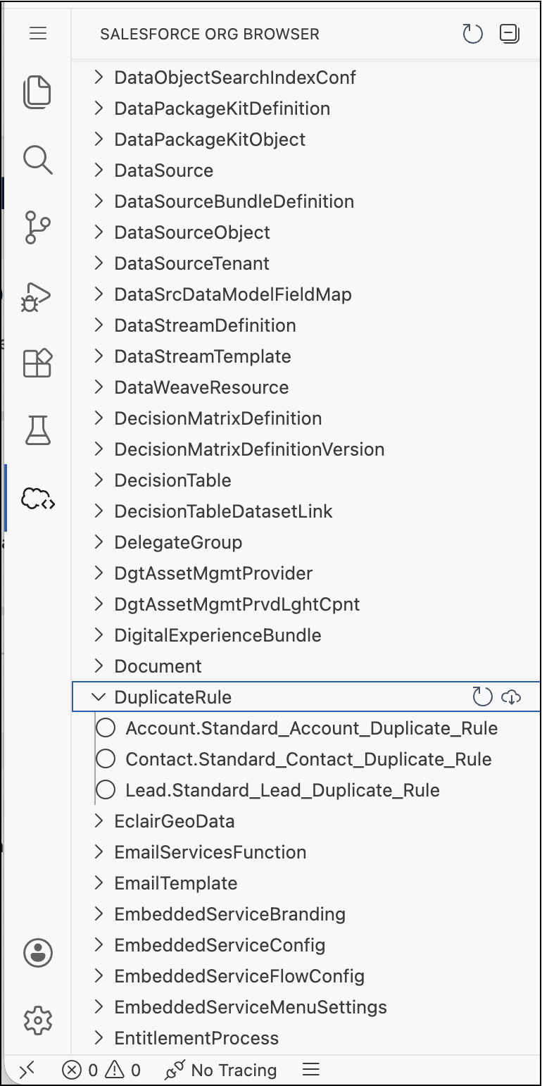 The Org Browser page
