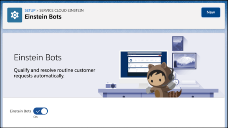 Einstein Bots new setup window