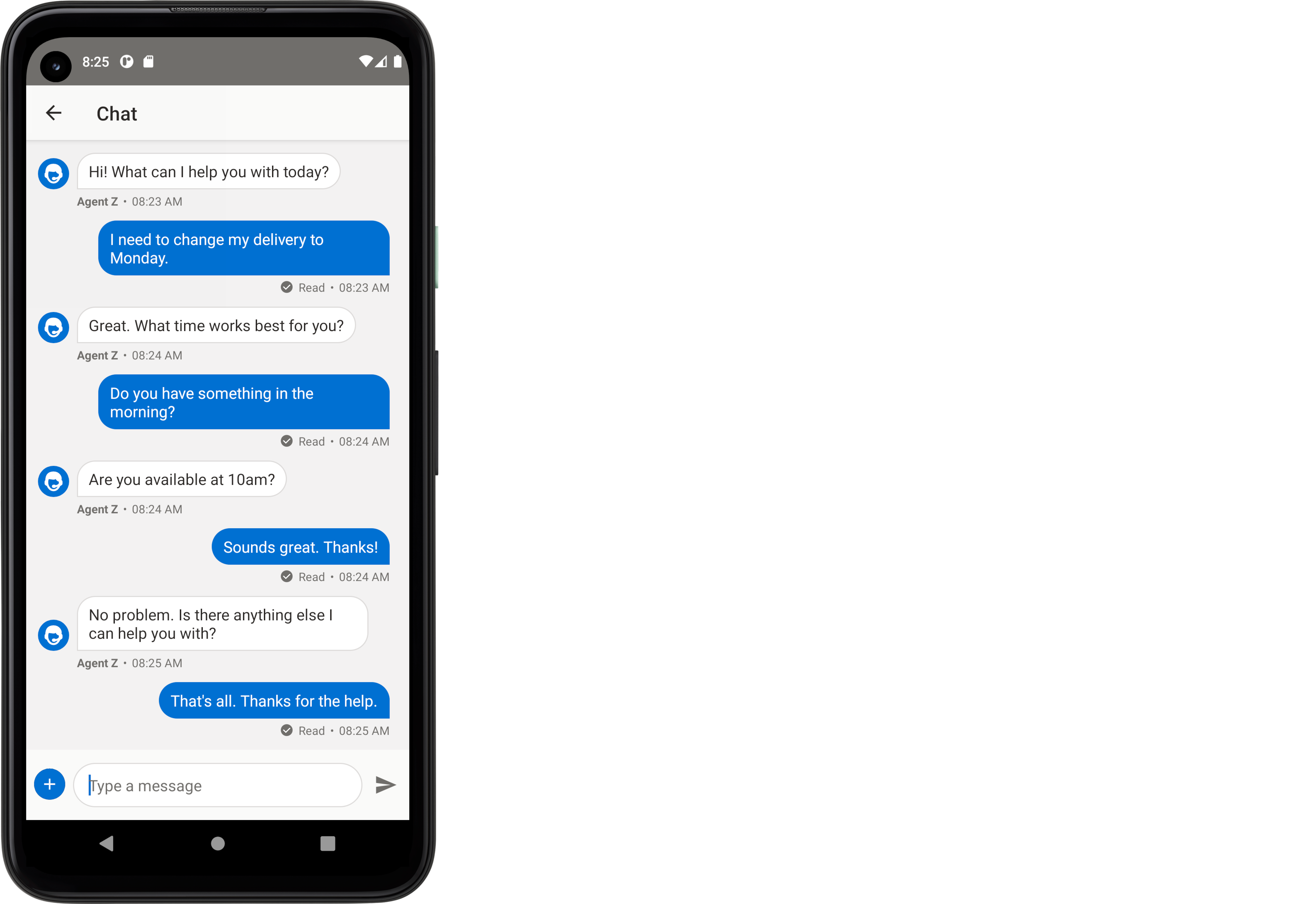 Messaging for In App Android Example
