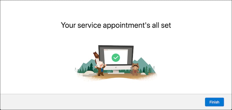 A representation of the confirmation screen.
