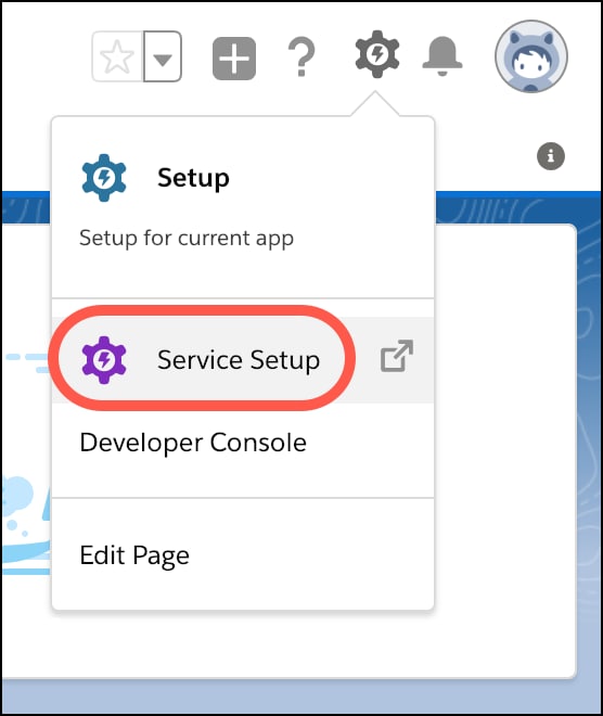 Service setup