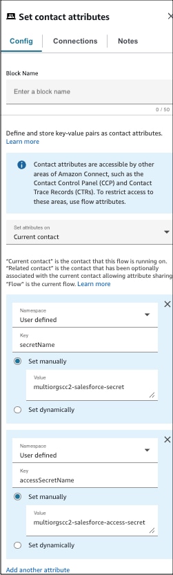 Set contact attributes