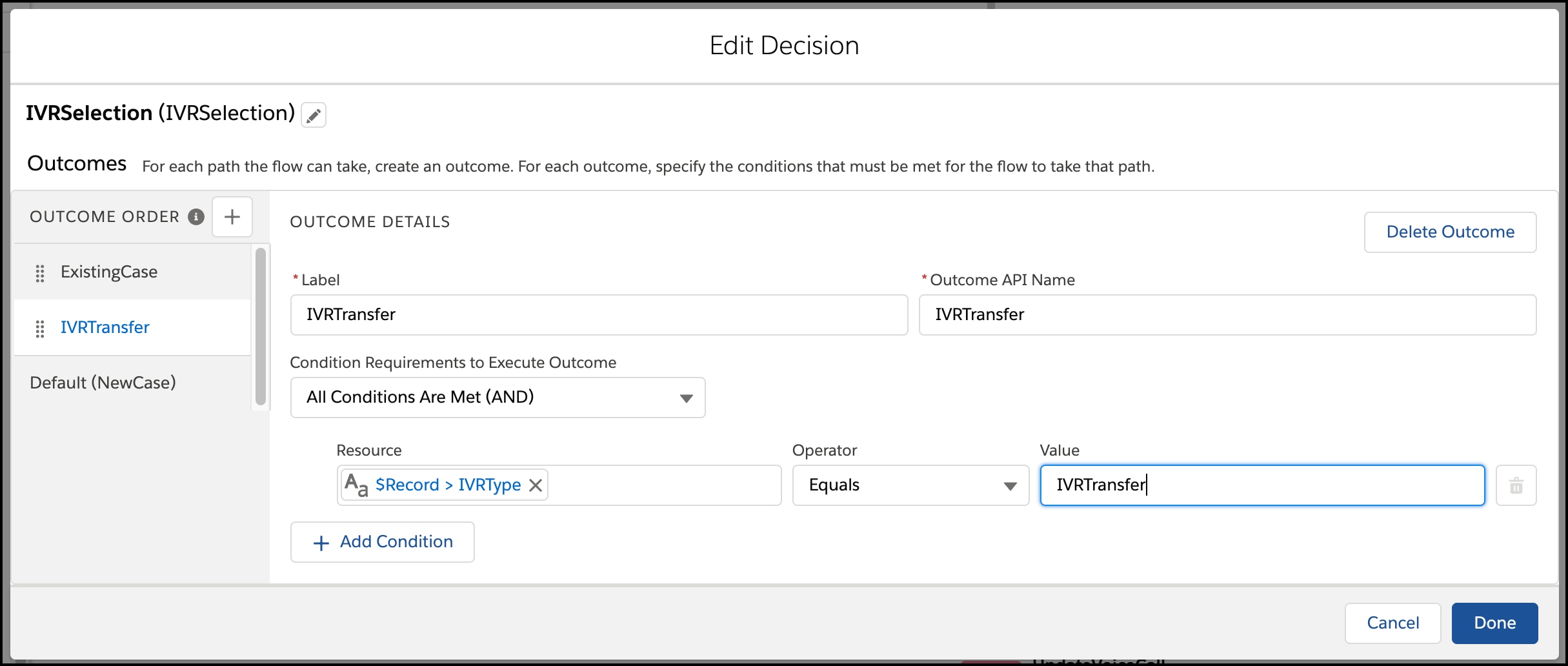Edit decision for flow
