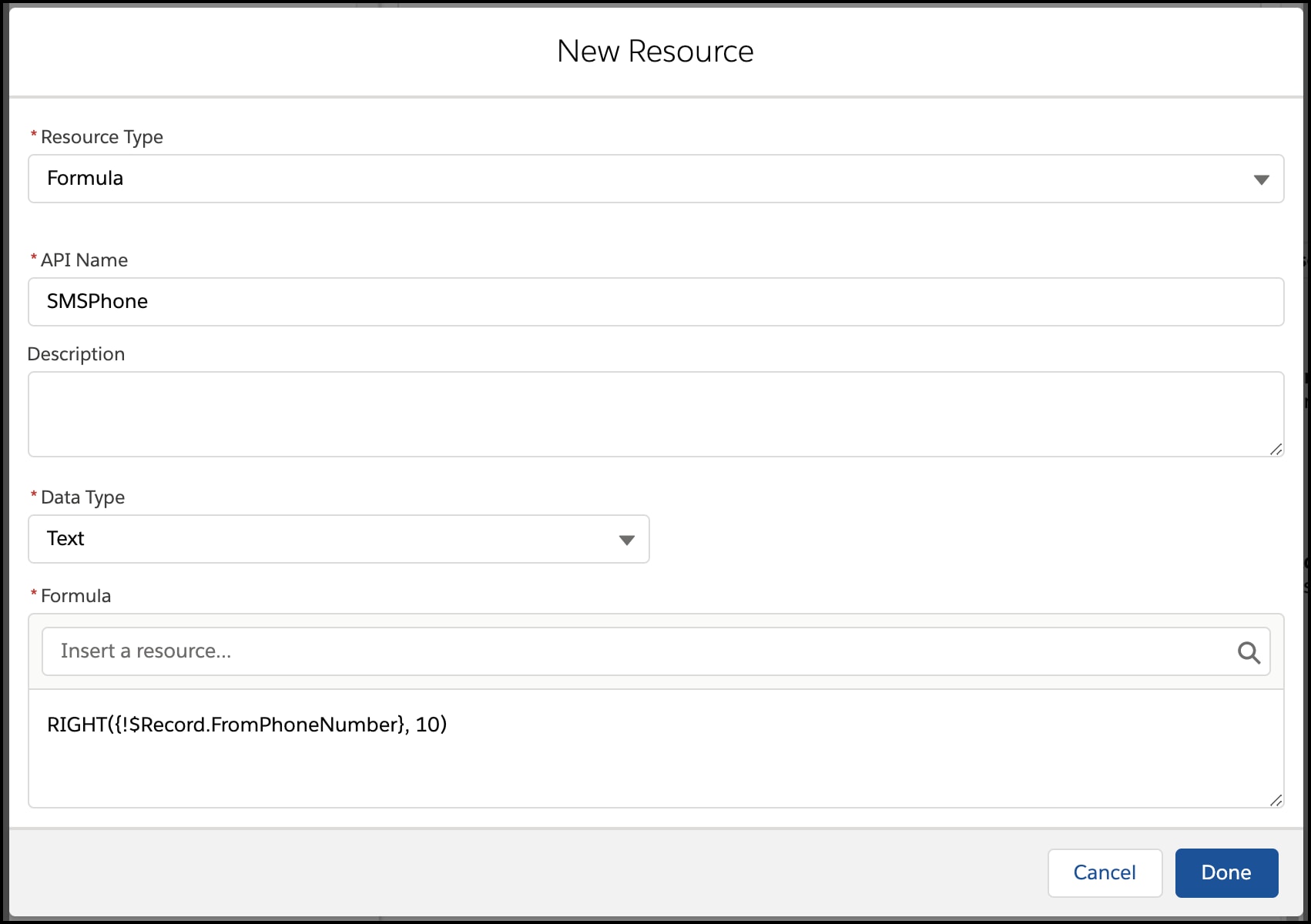 Add new resource for Recipient Phone Number