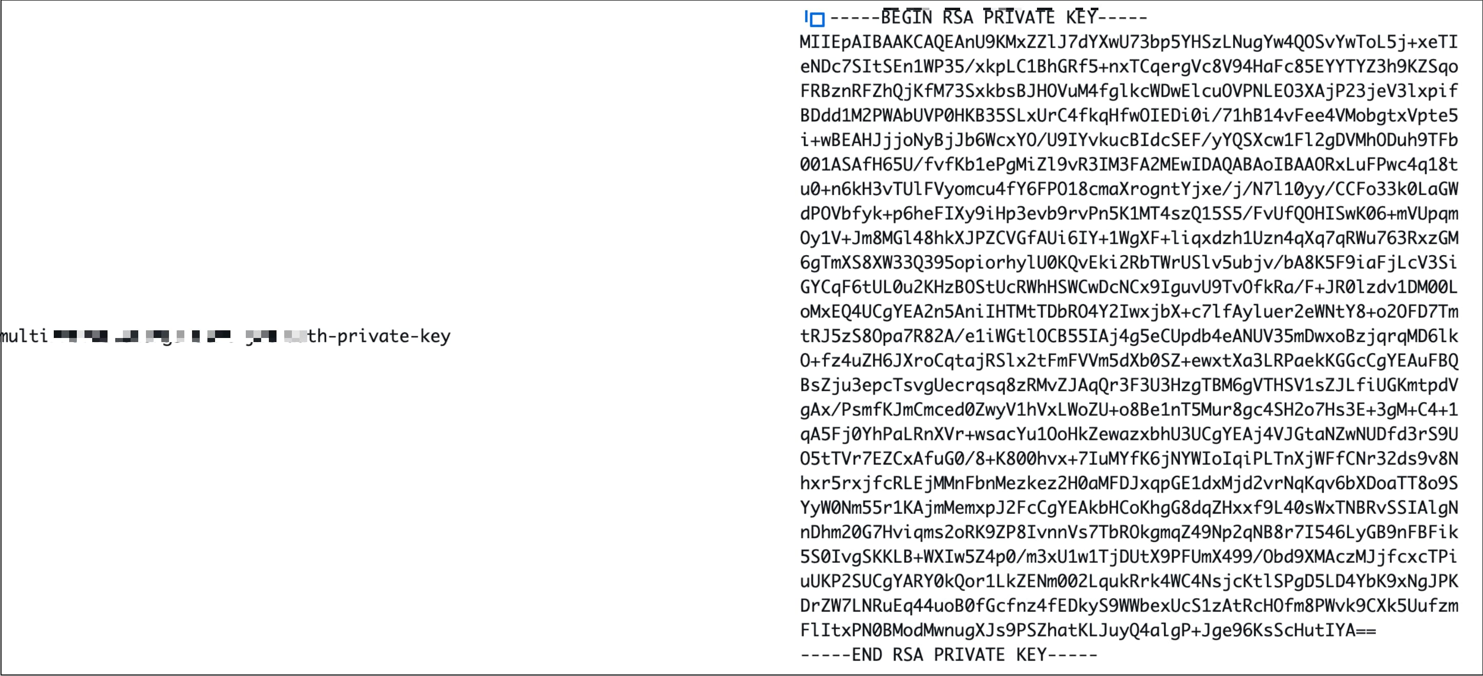 Key after formatting