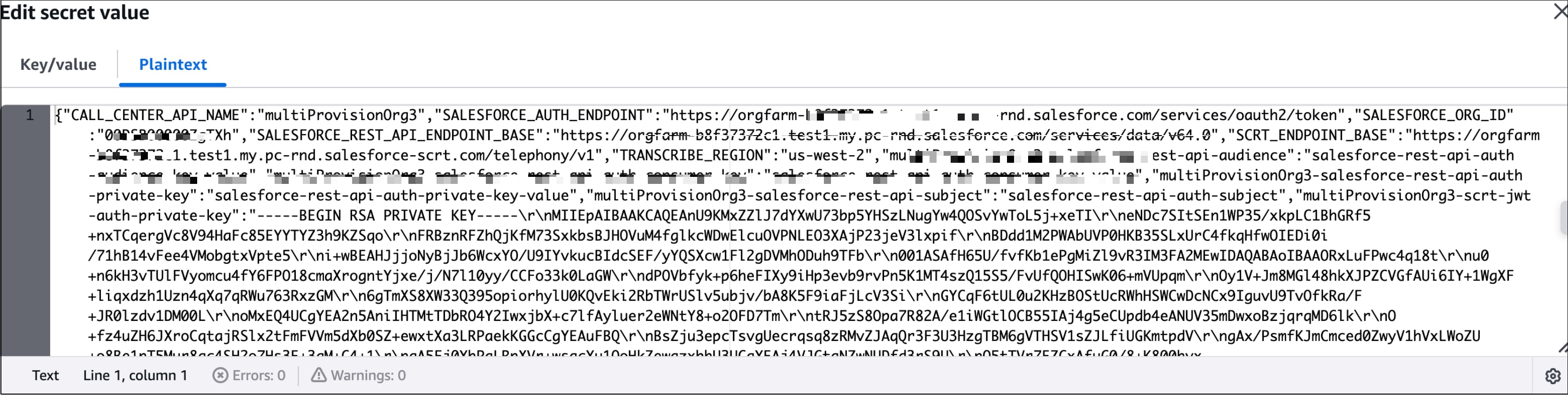 Key before formatting