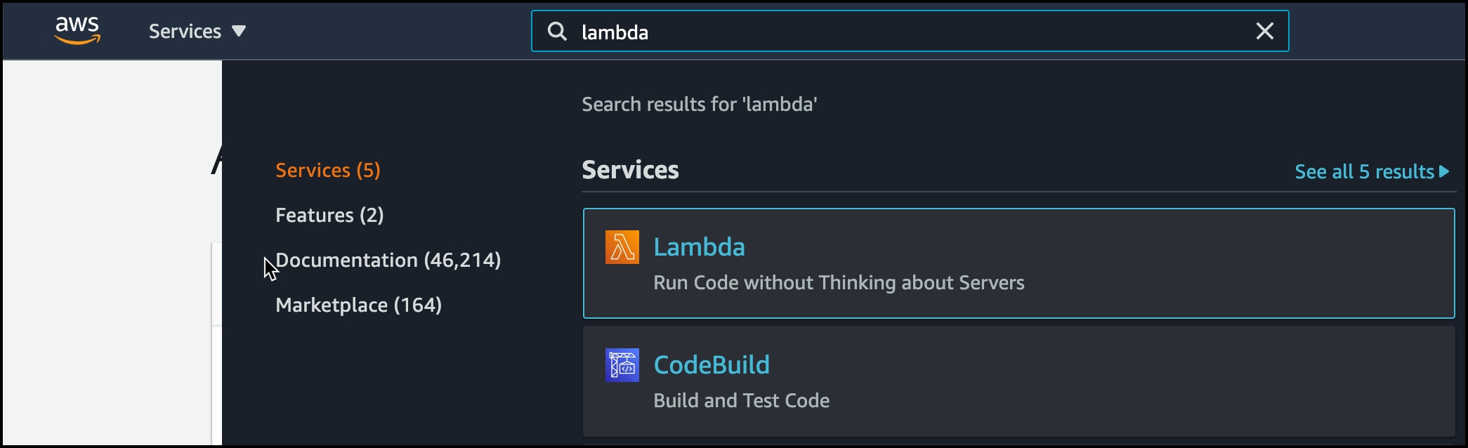 Search for Lambda